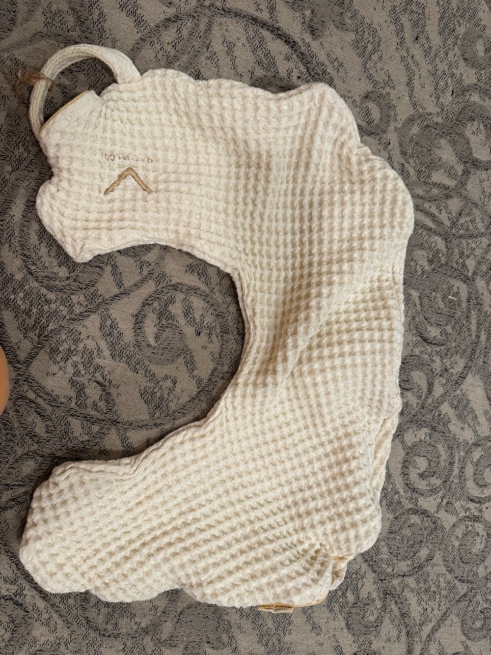 Organic OEKO-TEX Cream Waffle Knit Nursing Pillow Cover